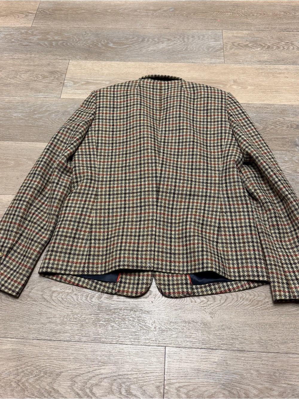 J. Crew Regent Blazer Houndstooth Moon Tweed English Wool Gold Buttons Academia - Picture 9 of 15
